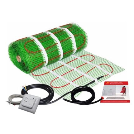 Kit covor incalzire in pardoseala 1,5 m² - 150 W cu termostat analogic