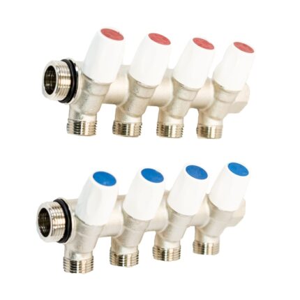 Distribuitor colector tur-retur 4 cai 1" X 1/2"