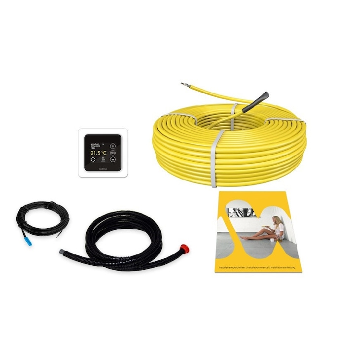Kit cablu incalzire in pardoseala 16 mp 2100 W - 123,5 m cu termostat digital WIFI control Magnum MRC
