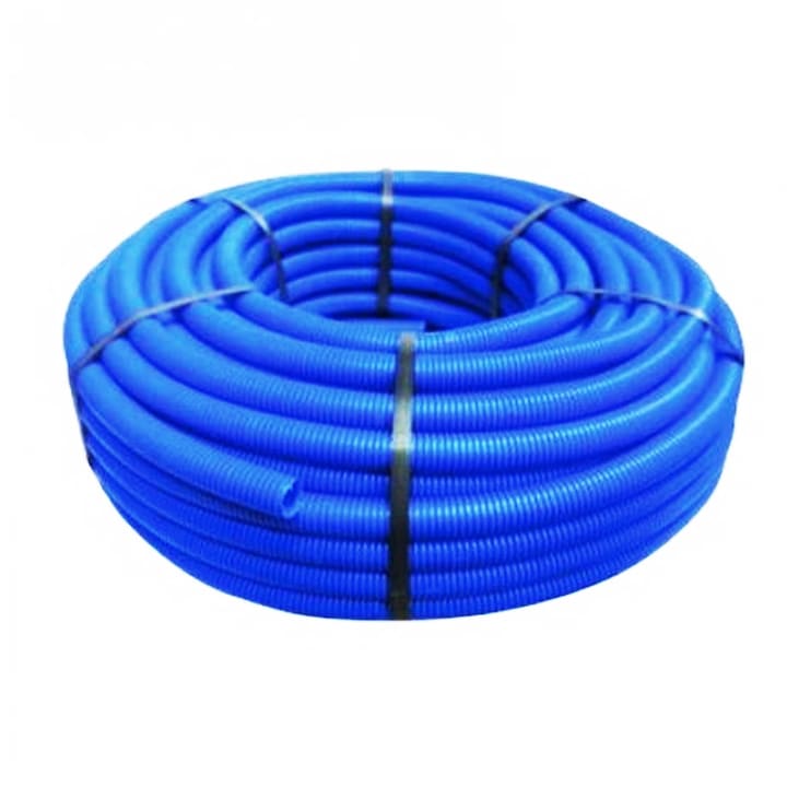Tub flexibil gofrat albastru Ø32 mm la colac de 50 m, Daver