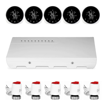 Pachet automatizare SMART pentru incalzirea cu radiatoare din distribuitor cu 5 zone, Daver