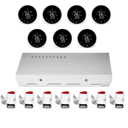 Pachet automatizare SMART pentru incalzirea cu radiatoare din distribuitor cu 7 zone, Daver