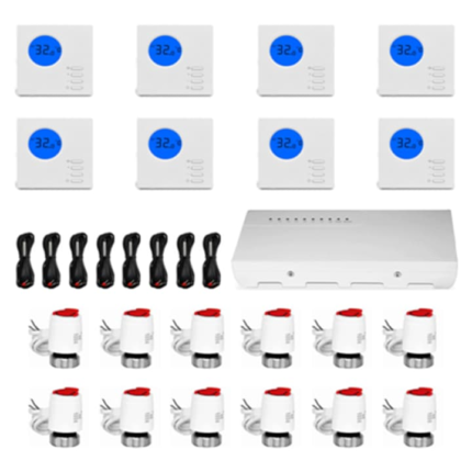 Pachet automatizare OPTIM pentru incalzirea in pardoseala cu 8 zone, Daver