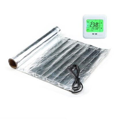 Kit covor aluminiu incalzire sub pardoseala parchet / mocheta INTACT HEATING 900W - 6mp cu termostat programabil