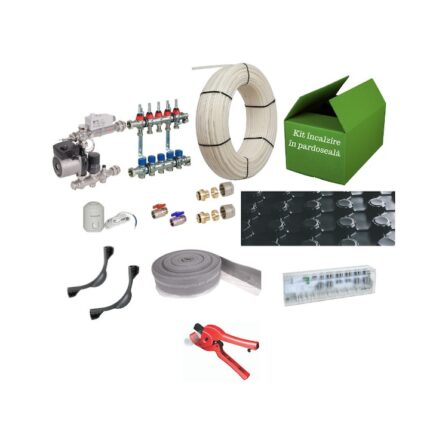 Kit incalzire in pardoseala PREMIUM cu unitate de amestec, placa cu nuturi, actuatori 60MP