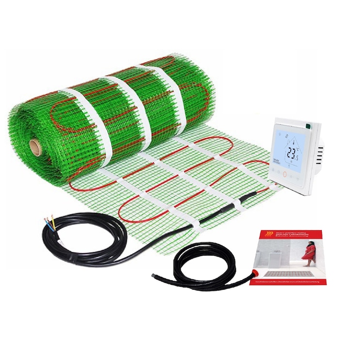 Kit covor incalzire in pardoseala 15 m² - 2250 W cu termostat digital programabil WIFI control