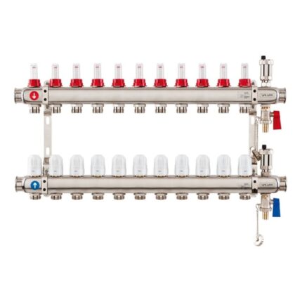 Distribuitor incalzire pardoseala Valvex K50, inox, filet interior, 11 cai, 1" - 3/4"