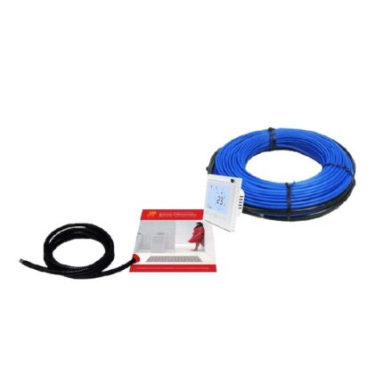 Kit cablu incalzire in pardoseala 12mp 20 W / ml cu termostat digital programabil wifi control 1600 W - 80 m