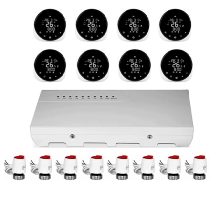 Pachet automatizare SMART pentru incalzirea cu radiatoare din distribuitor cu 8 zone, Daver