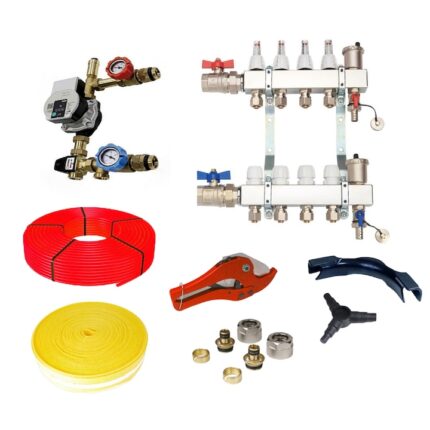 Kit incalzire prin pardoseala cu agent termic pentru 60 mp cu grup de mixare