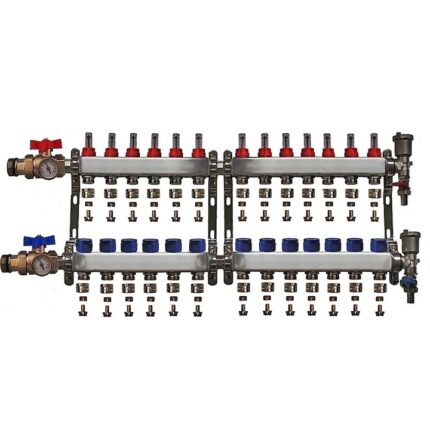 Distribuitor complet 1" / 13 circuite cu conectori EK x 16 mm, Daver