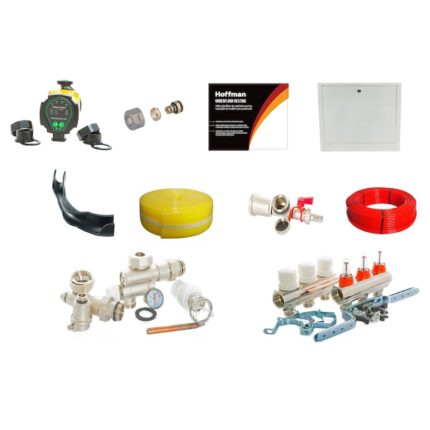 Kit complet incalzire in pardoseala cu agent termic 80 mp cu teava de diametru 16x2 mm Hoffman Plus
