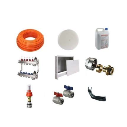 Set incalzire prin pardoseala cu apa Purmo cu teava de diametru 17x2 mm pentru 30 mp