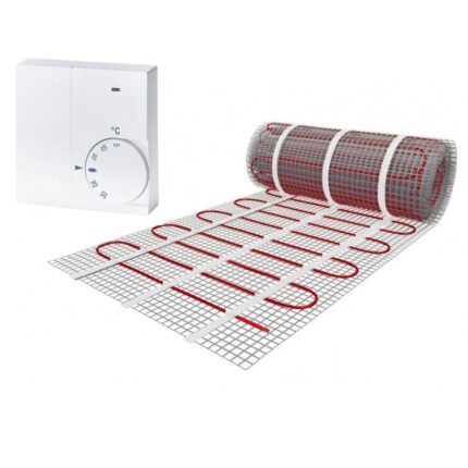 Set covor electric Magnum Heating 8 m² si Termostat analogic MTH 811, cu senzor de pardoseala inclus, 16 A/230 V
