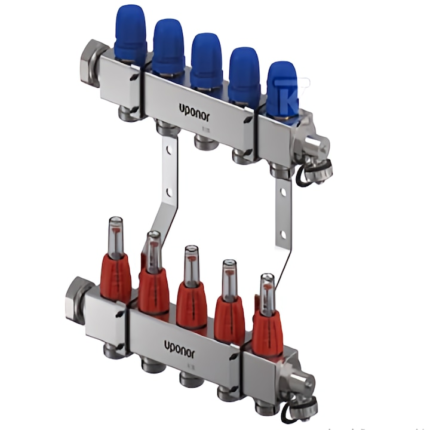 Distribuitor Inox asamblat cu debimetru 5 Cai3/4"