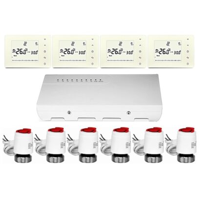 Pachet automatizare WIRELESS pentru incalzire din distribuitor cu 4 zone, Daver
