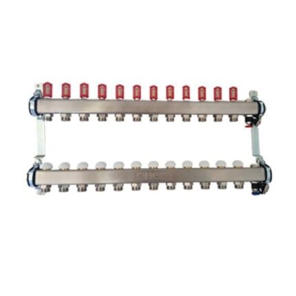 Ansamblu distribuitor inox 12 cai debitmetre HERZ