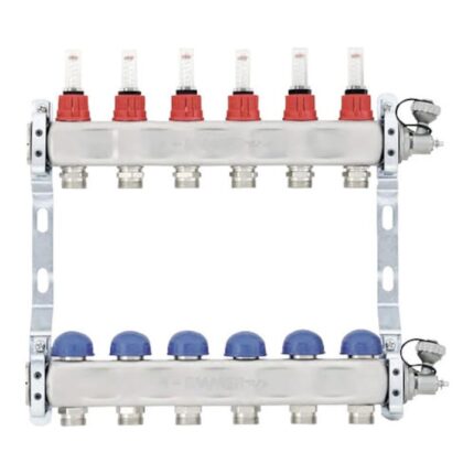 Kit Distribuitoare Inox, Debitmetre, Robineti Termostatabili M24x19 9 Circuite