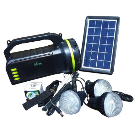 Kit Panou solar fotovoltaic lanterna, 4 becuri, BLUETOOTH radio mp3 incarcare telefoane