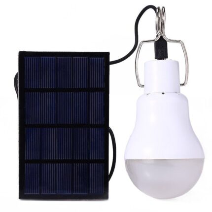 Bec cu leduri portabil si mini panou solar inclus pentru incarcare, Baterie reincarcabila de 3.7V 800mA