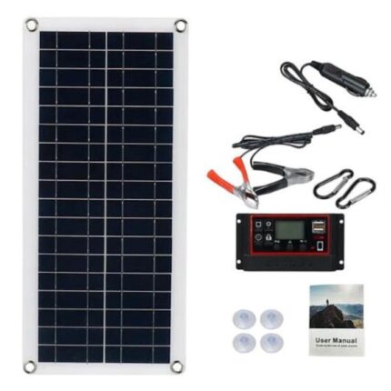 Panou Solar Portabil Xuigort, 30W, negru, 43x20cm, cu Controler