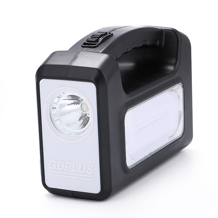 Kit Lampa cu incarcare solara, 3 becuri, incarcator priza si cablu cu 5 mufe
