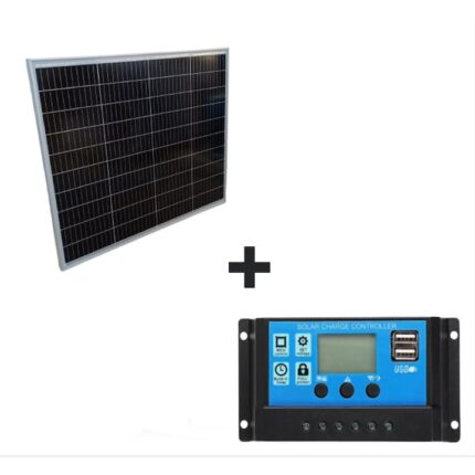 Kit solar fotovoltaic BLUESUN off grid panou solar 50W cu regulator tensiune 30A controller casa, rulota, iluminat, container, autorulota, Solid Volt