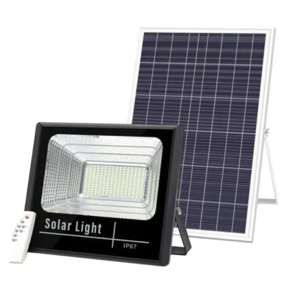 Proiector 200W, 780 LED, cu panou solar individual si telecomanda, negru