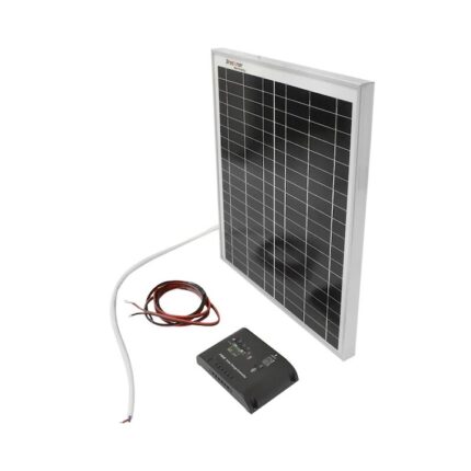 Panou solar 20W 450x340x20mm, regulator de incarcare 12/24V 10Ah