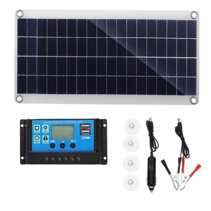 Panou solar, Tovbmup, PVC, 300W, 20A, Alb/Negru