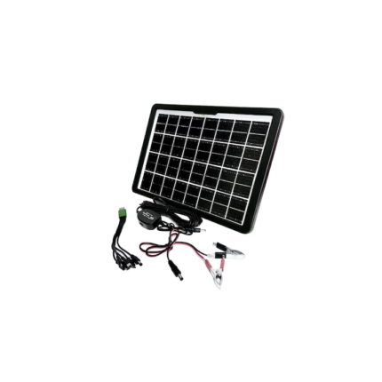 Panou Solar Portabil de 12 W / 15 W, 25 cm x 36,5 cm, IP65, Material ABS, Tensiune maxima 16 V, Negru