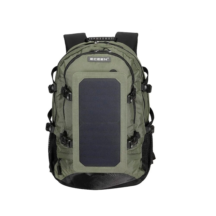 dimensiuni 52 x 35 x 22 cm Rucsac cu panou solar incorporat 6,5W, dimensiuni 52 x 35 x 22 cm, USB, drumetii, camping, rulotism, natura, off-grid, Solid Volt