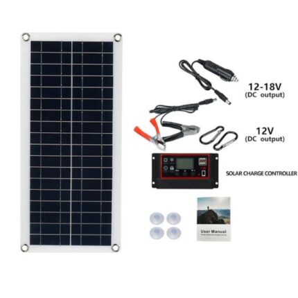 Panou solar Tovbmup F66479, 30W, 43x20cm, negru, set