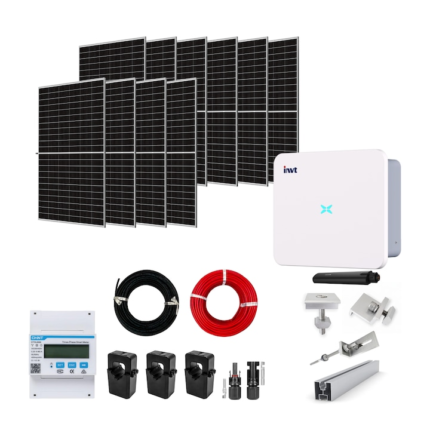 Sistem Fotovoltaic 7, 10kW On-Grid trifazat, Tabla Lindab, Invertor INVT si 10 panouri fotovoltaice X-energy Longi 710 W