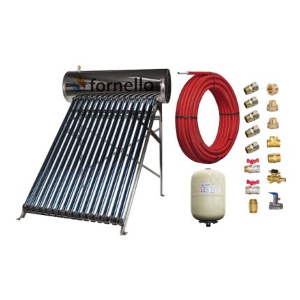 Set panou solar presurizat compact FORNELLO SPP-470-H58/1800-15-c cu 15 tuburi vidate de tip heat pipe si boiler din inox de 135 litri