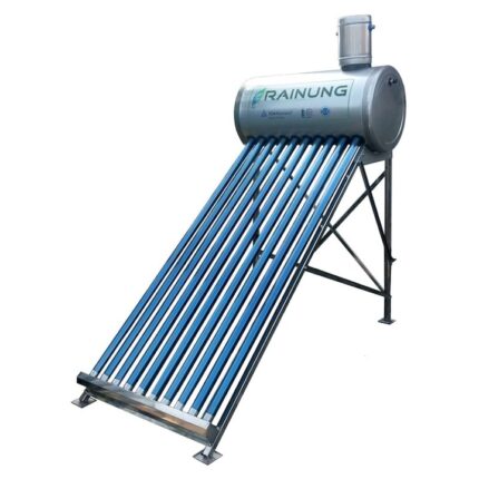Panou solar apa calda nepresurizat RAINUNG, rezervor din inox ,150L, 15 tuburi mari, vas flotor, kit panouri solare fara presiune,cu boiler din inox pentru industria alimentara, tuburi vidate, vas asistent si suport din inox