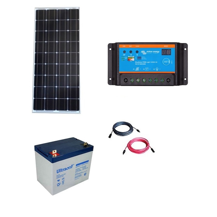 Kit cu panou fotovoltaic de 150W