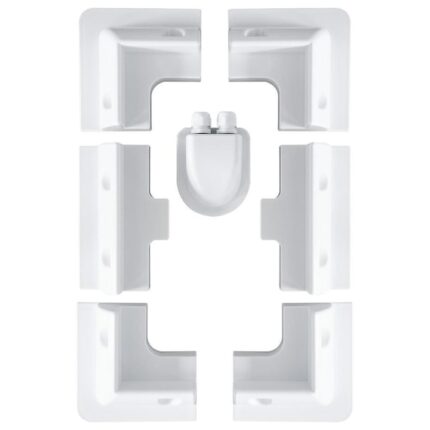 Set 7 piese Fixare, Chigoods, Panouri solare pe rulote, containere, Alb