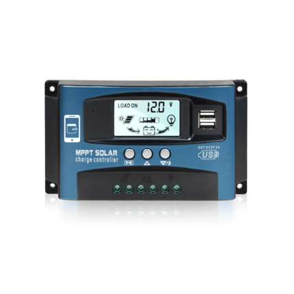 Controller solar, MPPT, PWM, 60A, 720W(12V 24V 36V 48V 60V), Dual USB, LCD display, Control din Aplicatie