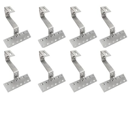 Set 8 cleme montare panouri solare, ZPSNDP, Otel, Argintiu