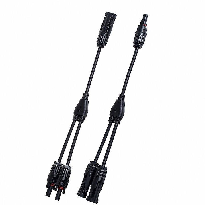 Set 2 cabluri conector paralel solar, Kimystam, Tip Y Splitter, conector MC4, instrument pentru conectarea in paralel a panourilor solare