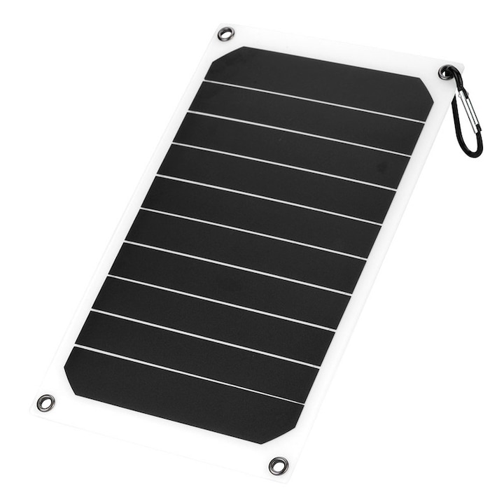 Incarcator solar portabil DEWIN, 10W, IP64, rezistent la apa, 240x140mm