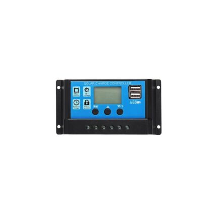 Controler PWM, Regulator Solar 60A 12v/24v, PWM, Albastru, 2 Porturi USB, Zutech Elemp Group