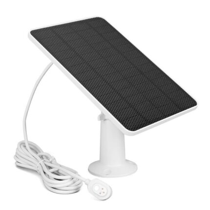 Incarcator solar pentru camere de securitate Arlo Ultra/Ultra2/Pro 3/Pro 4, 4W 5V, suport reglabil 360, cablu 3m, IP65, negru