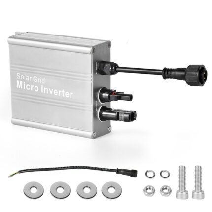 Invertor solar conectat la retea, DEWIN, 300W, Aluminiu, IP65, unda sinusoidala pura, AC220V, Argintiu