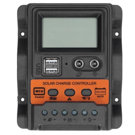 Controler Solar K-1688 de 30A LCD Dual DC+USB 12 / 24V
