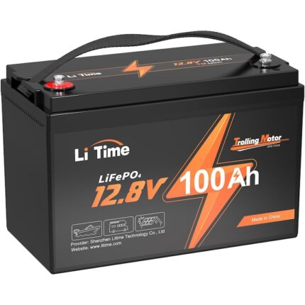 Baterie solara reincarcabila, LiTime, 12 V, 100 Ah, Potrivita pentru motor de trolling, Multicolor