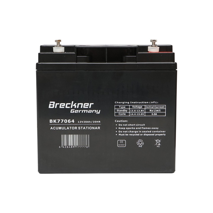 Baterie sistem solar cu gel 12V 20Ah 20HR 181x77x167 FC12-20 Breckner Germany