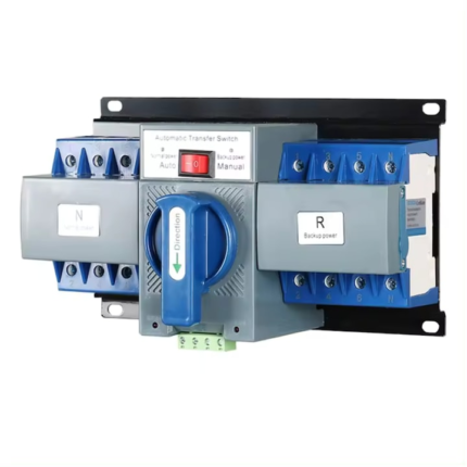 Comutator de transfer automat trifazic 4P retea sau sursa auxiliara ATS clasa CB 220V 63A