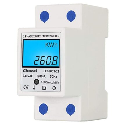 Contor electric, Chucai, LCD, 7.85x3.65x4.3cm, alb